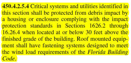 FBC section 450.4.2.5.4 Impact in essential facilities