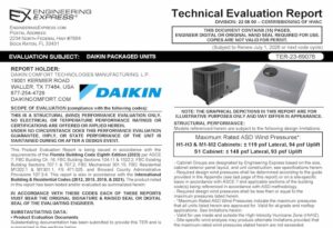 DAIKIN: A/C Package Units Evaluation 2023 Update