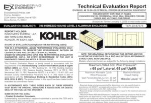 Kohler Power Systems: 300-500REZXD Sound Level 2 Aluminum Enclosures