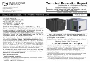 Rheem: CFP-NFP Series Package Units Technical Evaluation Report