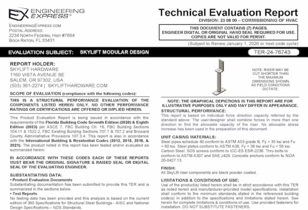 Skylift Hardware: Modular System Technical Evaluation Report