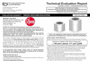 Rheem: RMHPHD Units (Wind Evaluation)