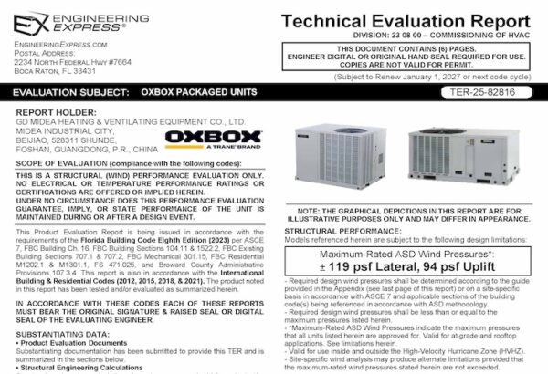 Oxbox: Package Units Technical Evaluation Report